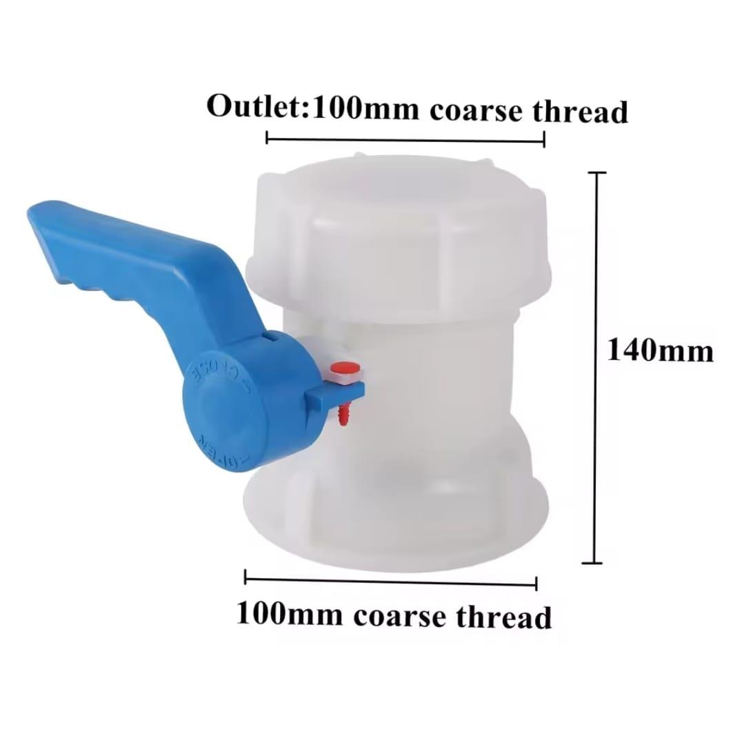 ברז 3.94 צול שם מסחרי DN 80 למיכל IBC קובייה 1000 ליטר S100X8 קמפינג לייף