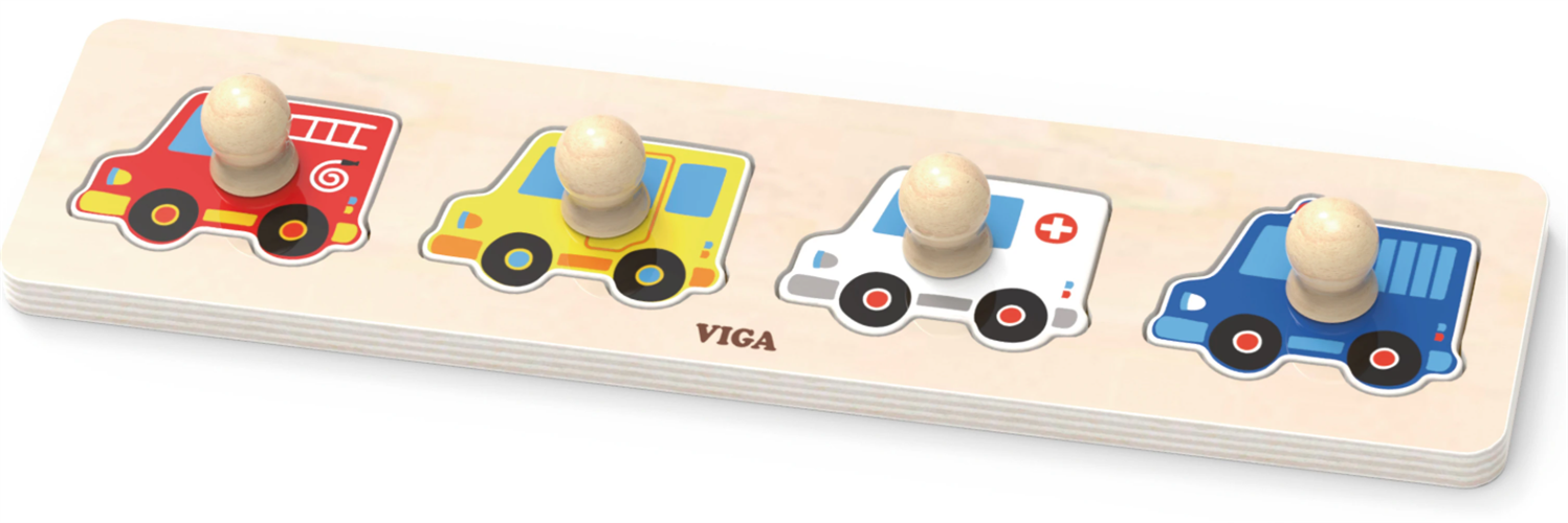 פאזל כפתור איכותי מעץ רכבי הצלה