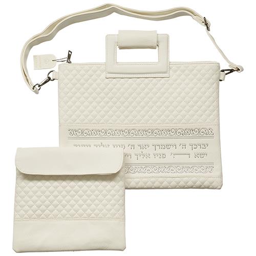 סט כיסויים דמוי עור - אותיות בולטות - יברכך סט כיסויים דמוי עור - אותיות בולטות - יברכך