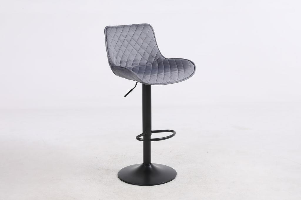 כסא בר מעוצב דגם לורן בד צבע אפור