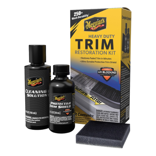 קיט חידוש למשטחים שחורים (פנים וחוץ הרכב) - HEAVY DUTY TRIM RESTORATION KIT מבית MEGUIAR'S