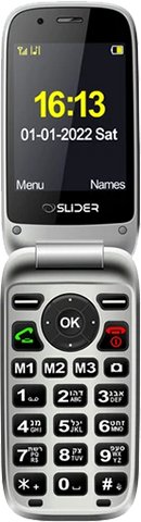 טלפון סלולרי למבוגרים SLIDER Advance W70 4G - צבע שחור - יבואן רשמי
