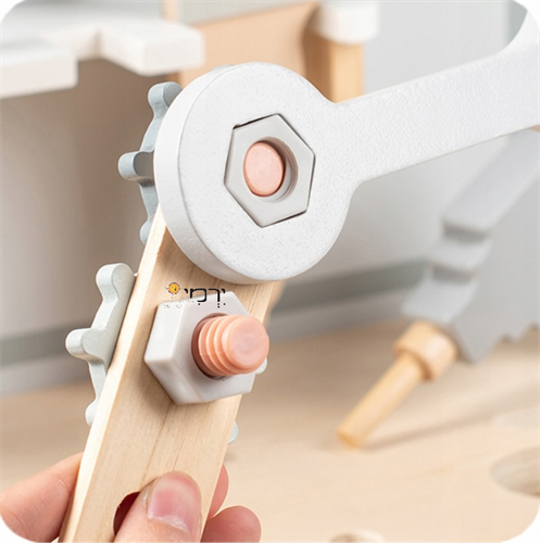 שולחן הברגות + אביזרים מעץ איכותי