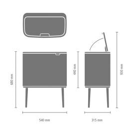 פח ברבנטייה שחור 36 ליטר BRABANTIA