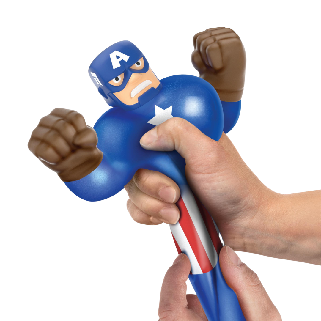 גו ג'יט זו X מארוול - בובה נמתחת - סטרץ' גיבורי על קפטן אמריקה - Goo Jit Zu גו ג'יט זו X מארוול - בובה נמתחת - סטרץ' גיבורי על קפטן אמריקה - Goo Jit Zu