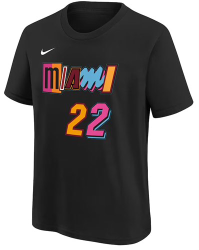חולצה קצרה מיאמי היט #22 NBA שחורה