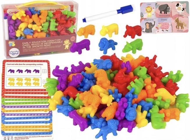 משחק מיון חיות + דפי תרגול חשבון