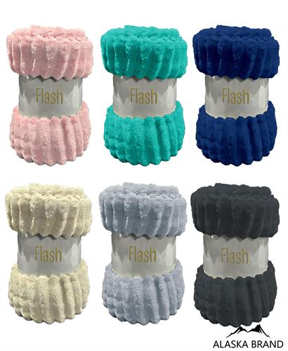 שמיכת כירבולית פליז רכה ומפנקת דגם פלאש Flash | אפשרות לתוספת רקמה אישית