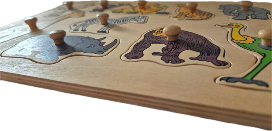 פאזל עץ חיות ג׳ונגל פינים