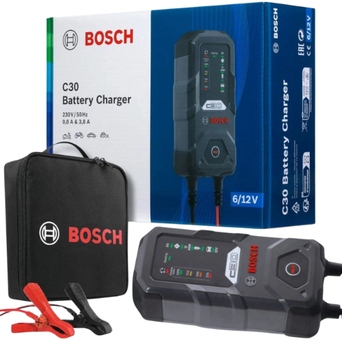 מטען למצבר רכב 12V/6V דגם C30 מבית BOSCH מטען למצבר רכב 12V/6V דגם C30 מבית BOSCH