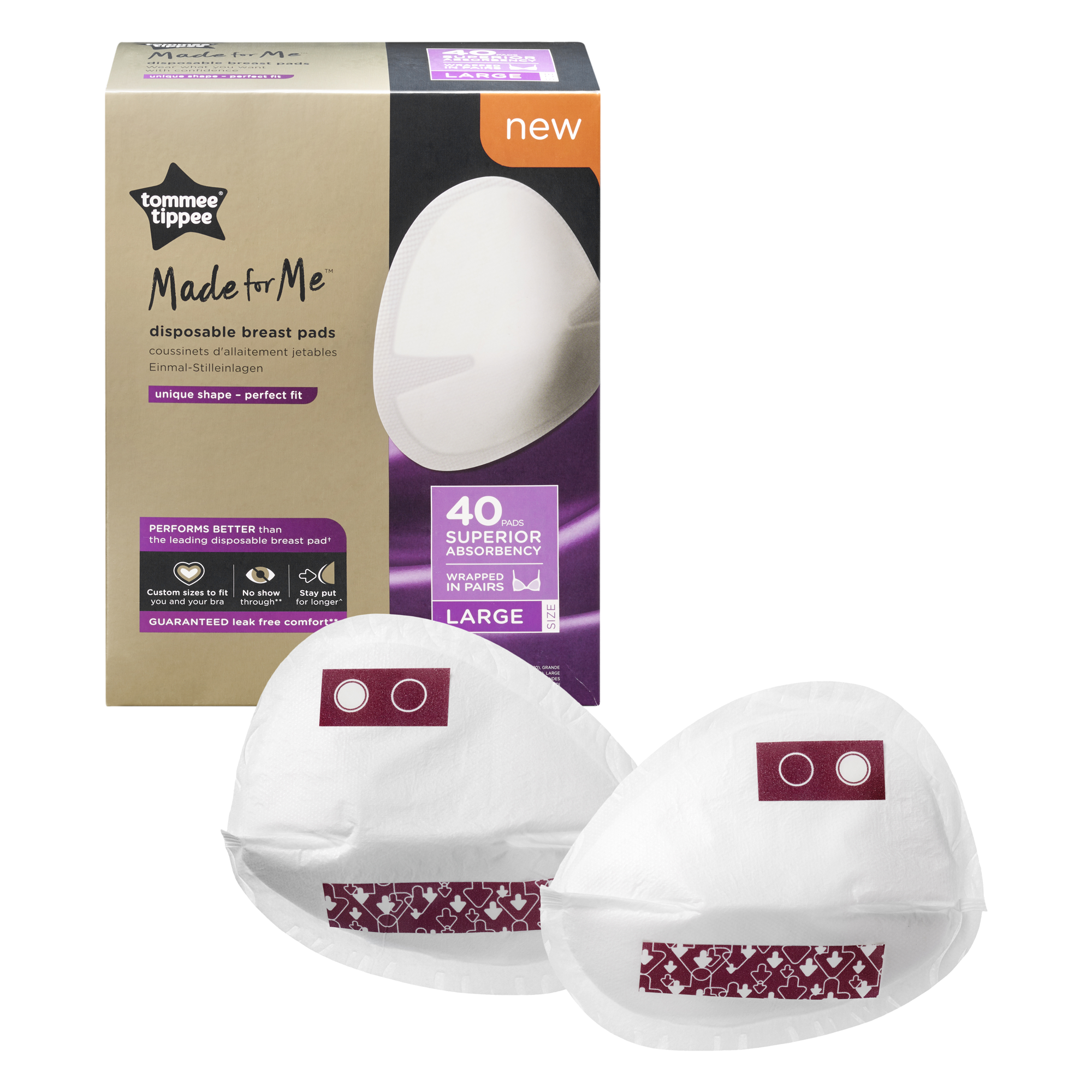 הכי טבעי רפידות הנקה לארג' (L) - 40 יחידות