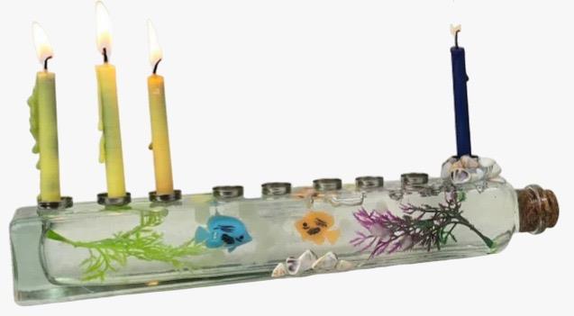 בקבוק חנוכייה ליצירה