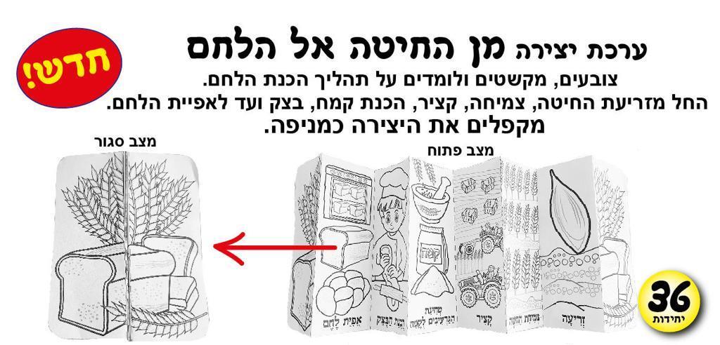 עבודת יצירה "מן החיטה אל הלחם"
