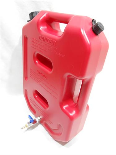 WATER TANK OR GASOLINE 10 LITER  WITH TAP FLAT  RED COLOR