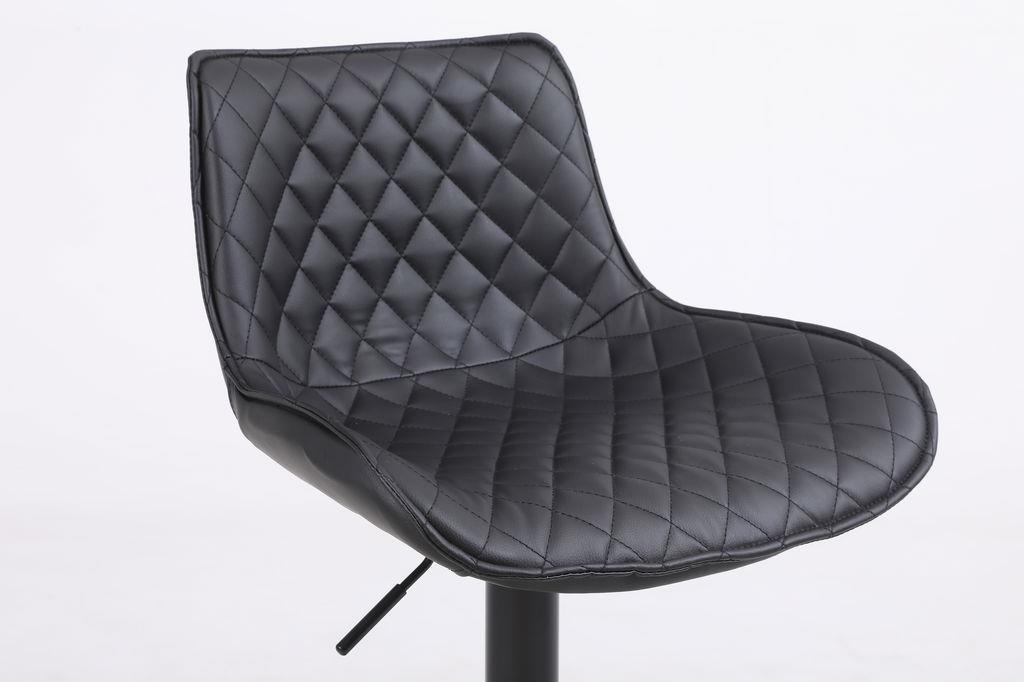 כסא בר מעוצב דגם לורן דמוי עור שחור