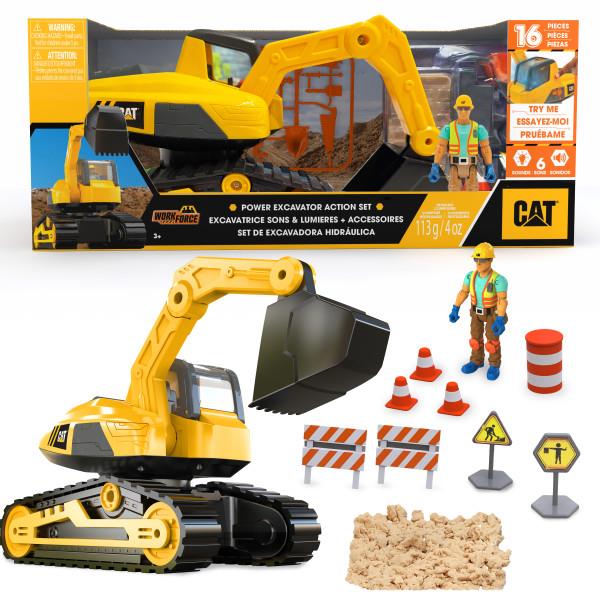 קאט - מחפרון מבית CAT כולל דמות, אביזרים קולות וצלילים - 16 חלקים