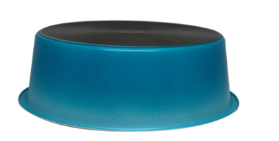 קערת מזון מעוצבת White Blue עם גומי בתחתית למניעת החלקה בנפח 2.40 ליטר
