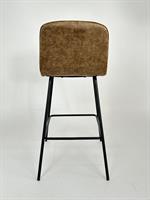 כסא בר מעוצב דגם אוליבר דמוי עור צבע חום
