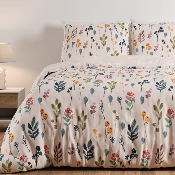 סט מצעים זוגי רחב 180X200 מבד 100% כותנה - סול