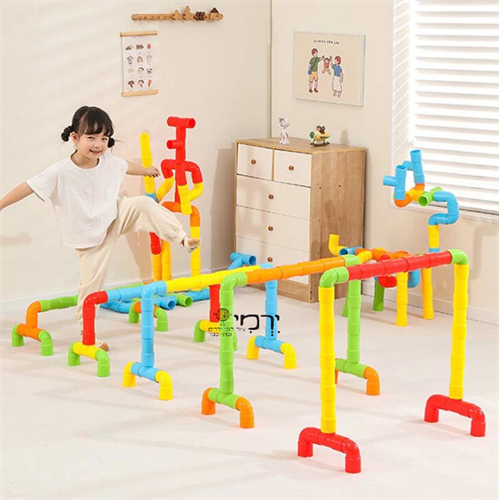 צינורות ענק לחצר 156 חלקים + גלגלים