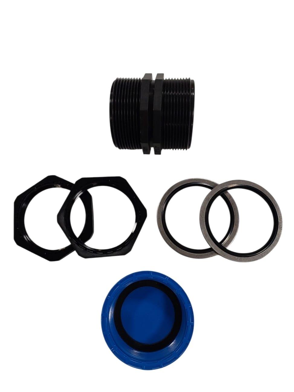 אביזרי מעבר ואטימה 2'' צול קיט ניפל פקק 2 אומים ו 2 טבעות אטימה קמפינג לייף