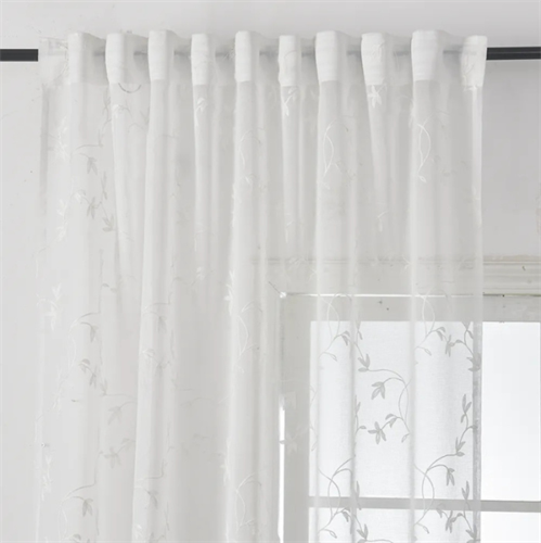 וילון רקמה השחלה אופל- שמנת וילון רקמה השחלה אופל- שמנת