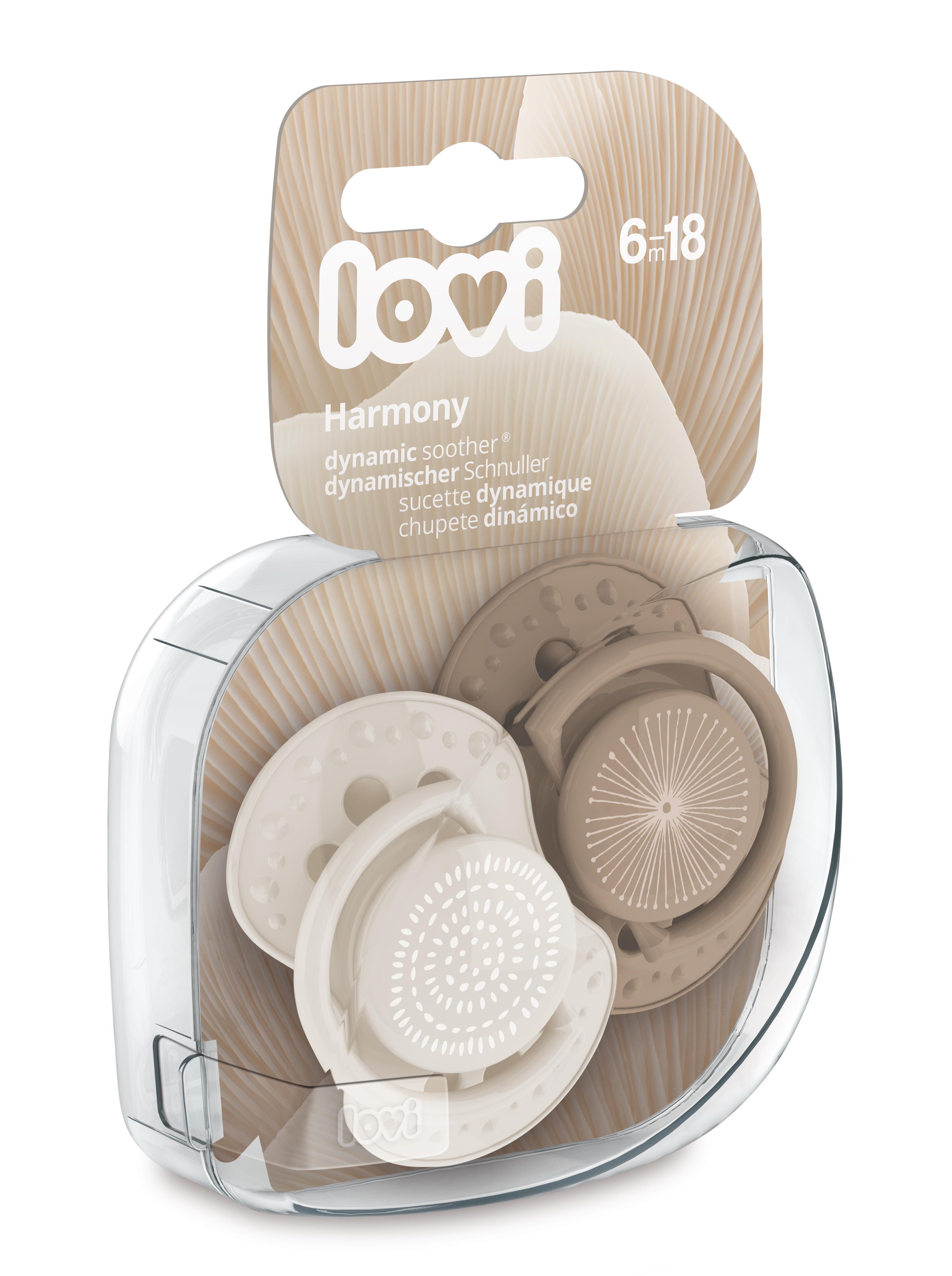 זוג מוצצי לאבי מהדורת הרמוניה 6-18 חום