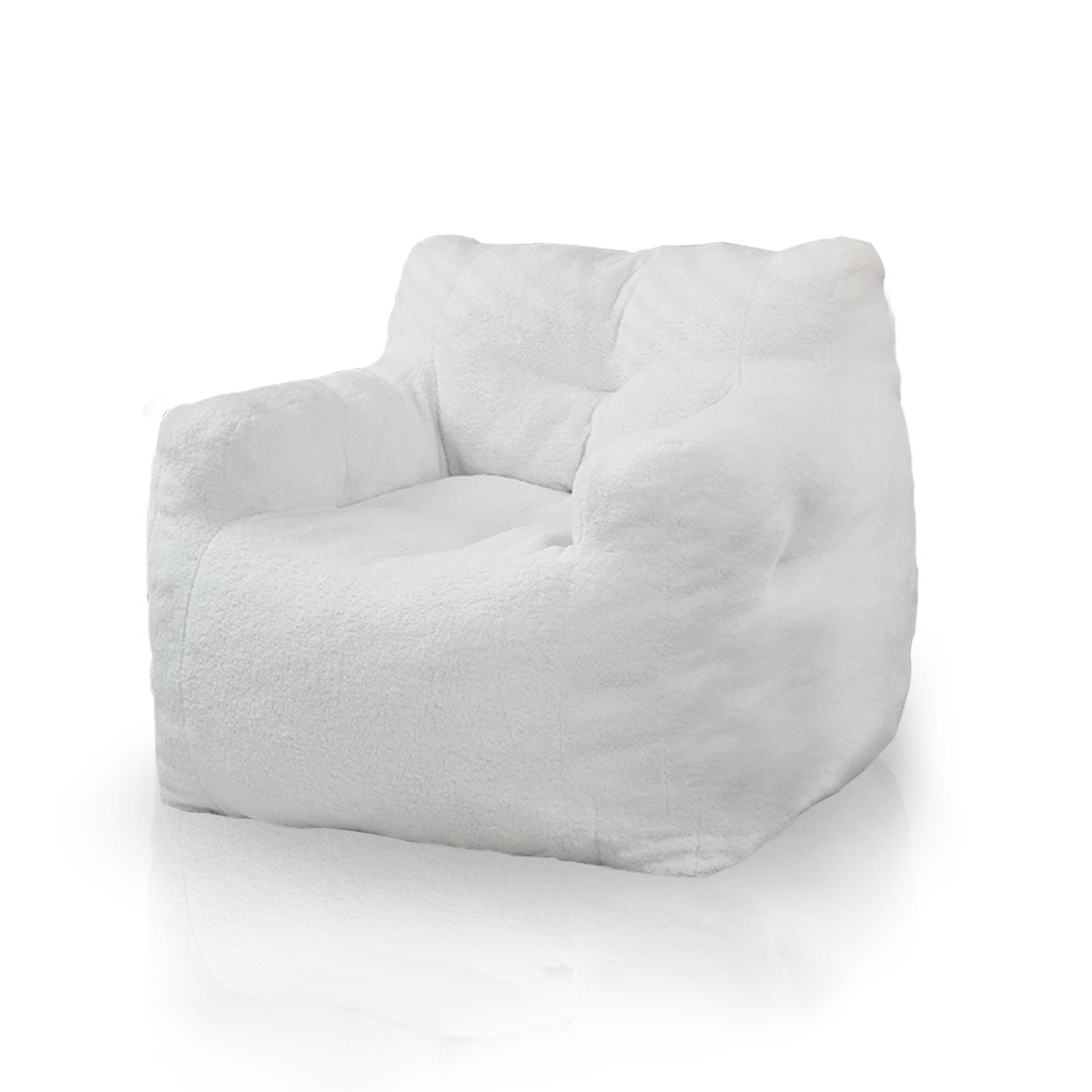 כורסא מעוצבת יוקרתית לבית דגם אנטון בד בוקלה צבע לבן