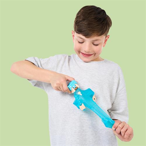 גו ג'יט זו X מיינקראפט - בובה נמתחת - סטרץ' Minecraft  סטיב - Goo Jit Zu