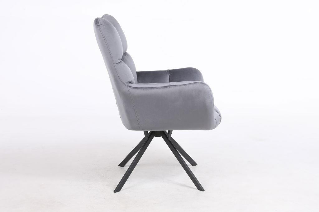 כורסא מעוצבת יוקרתית לבית דגם מיאמי בד אפור