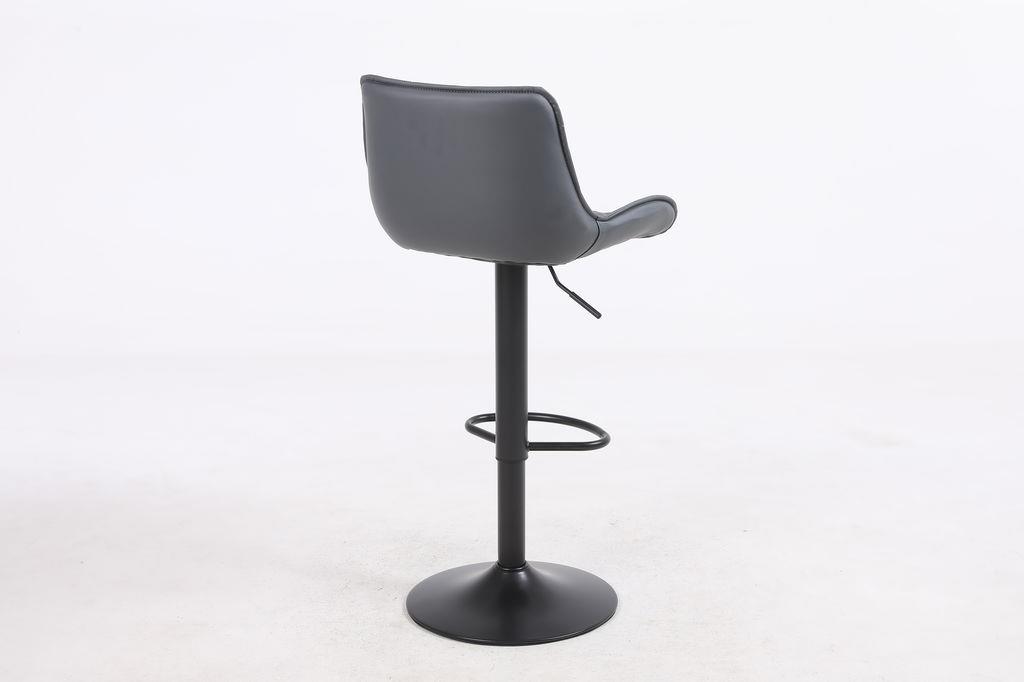 כסא בר מעוצב דגם לורן דמוי עור אפור