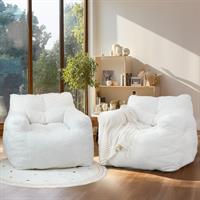 כורסא מעוצבת יוקרתית לבית דגם אנטון בד בוקלה צבע לבן