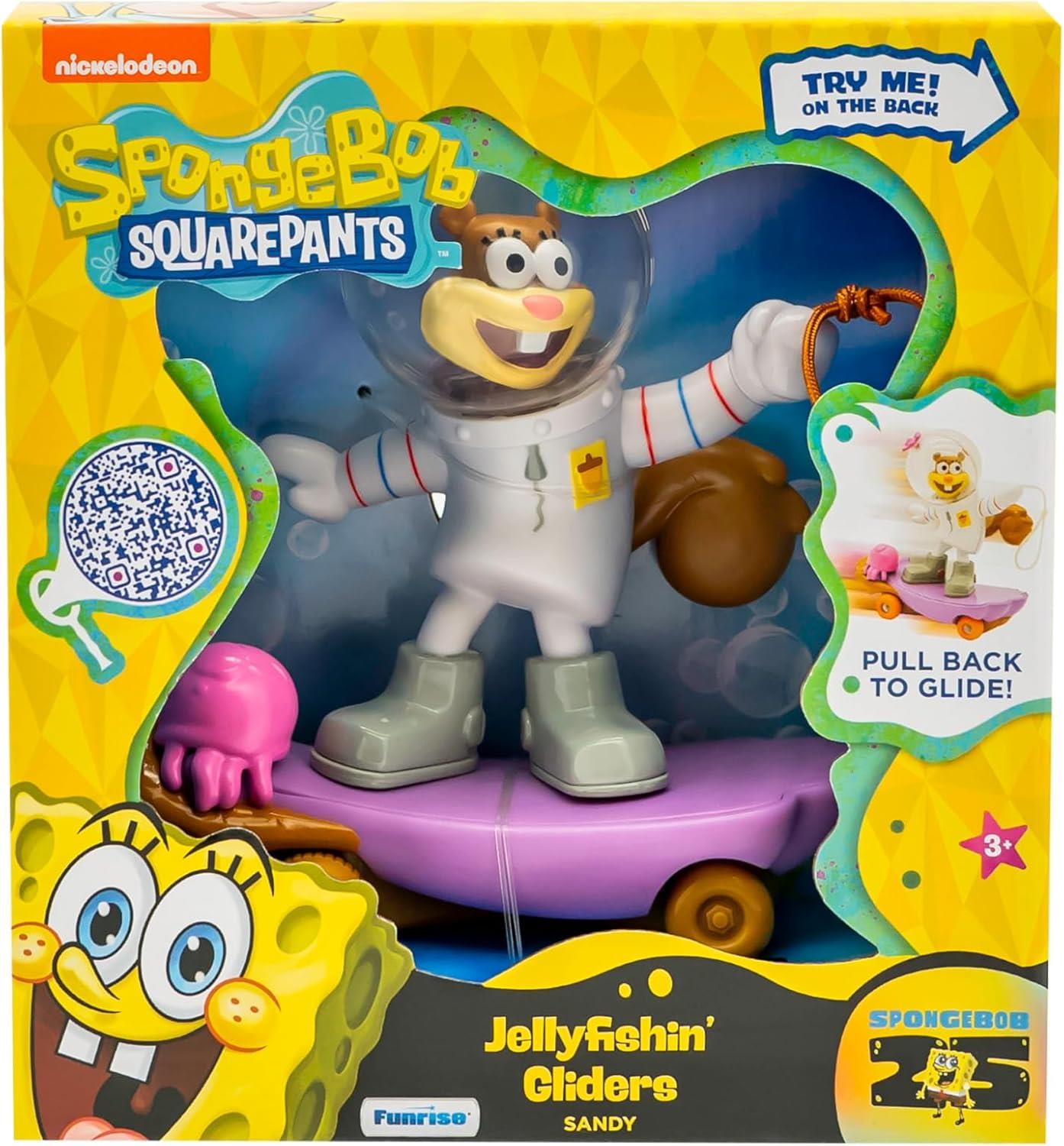 בוב ספוג - סנדי על סקטבורד תופסת מדוזות