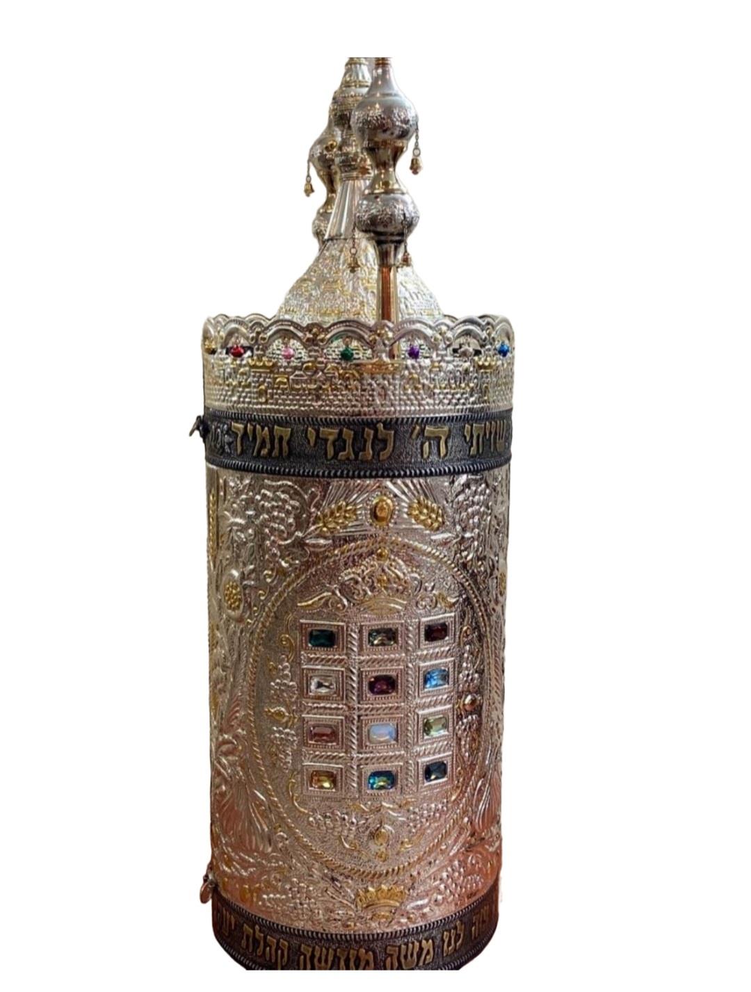 תיק לס''ת - כסף בשילוב כסף מושחר תיק לס''ת - כסף בשילוב כסף מושחר