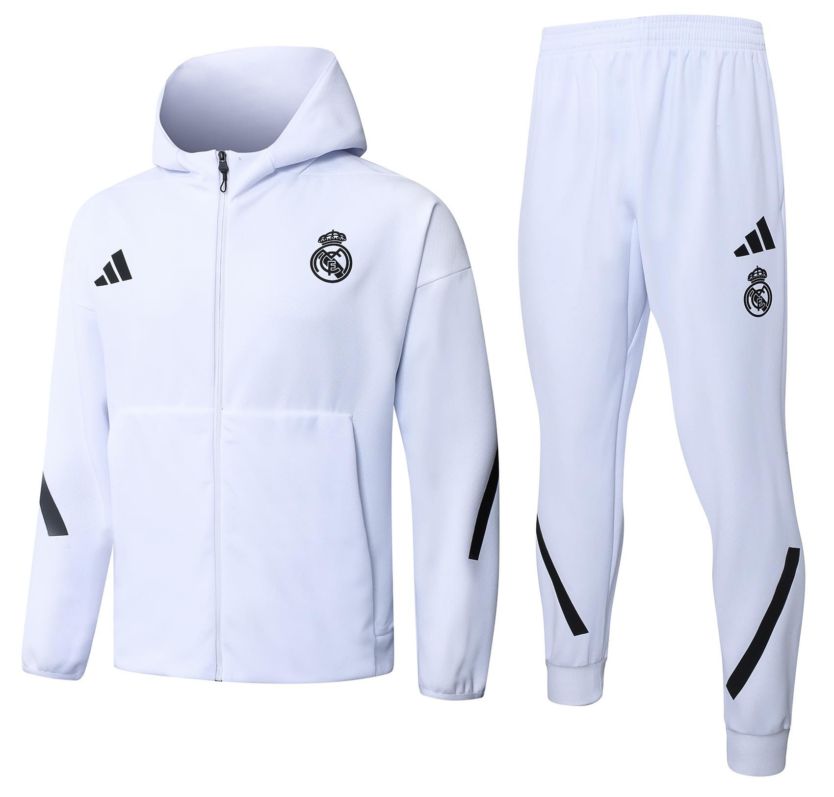 ריאל מדריד חליפת קפוצ'ון ארוכה לבנה