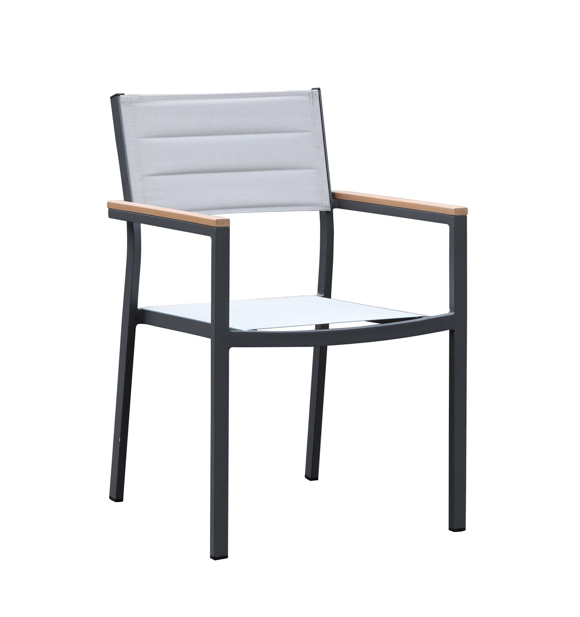 שולחן עגול קוטר 120 אלומיניום לגינה ולמרפסת + 4 כסאות דגם פרובנס צבע אפור**מבצע אחרונים מעודפים!**