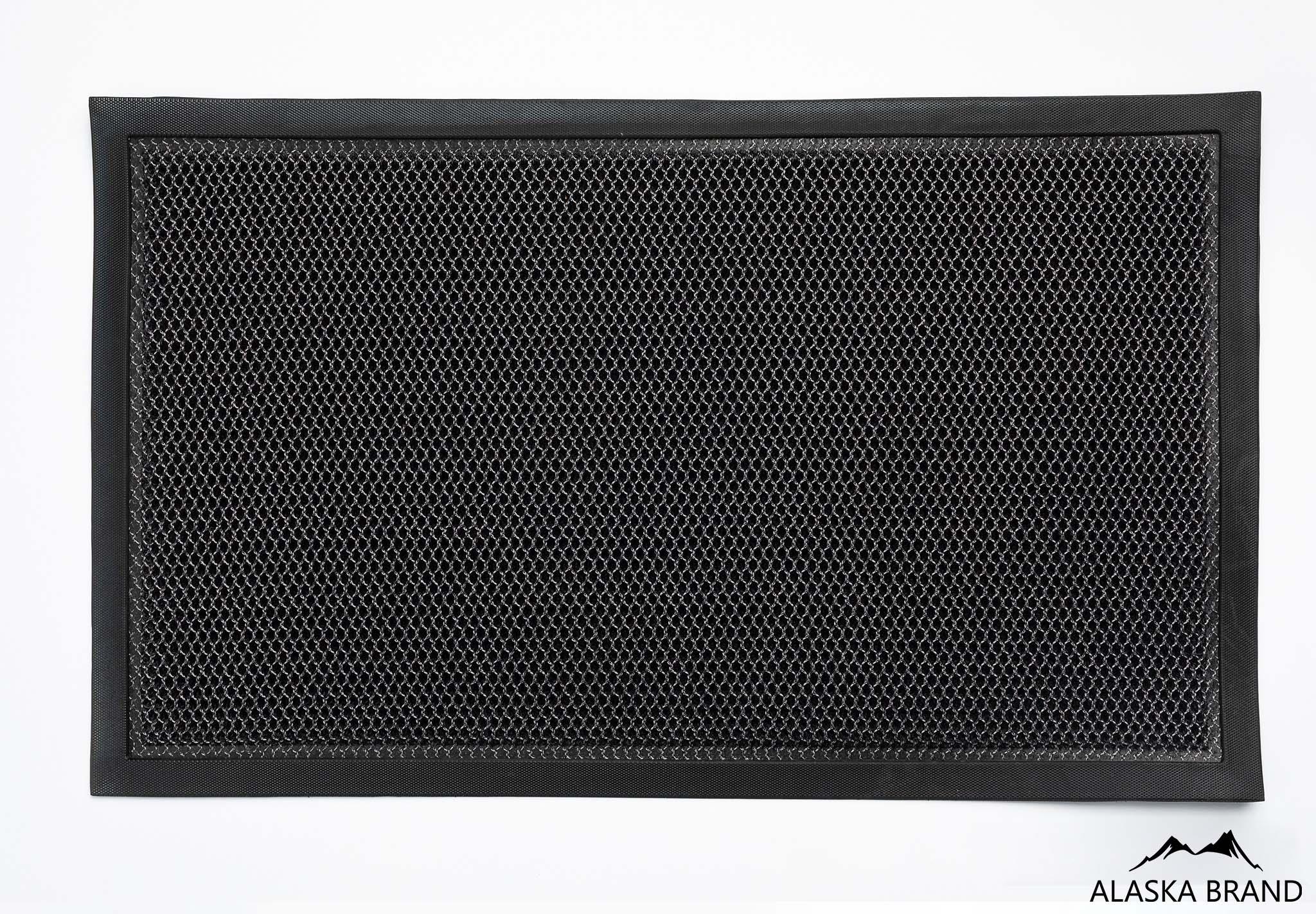 שטיח סף / כניסה לבית באיכות גבוהה - ויטני שחור אפור | 80X120