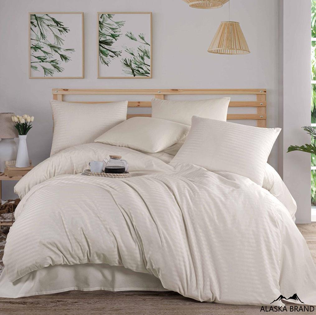 מצעי 100% כותנה דגם Natural צבע קרם | מבחר מידות