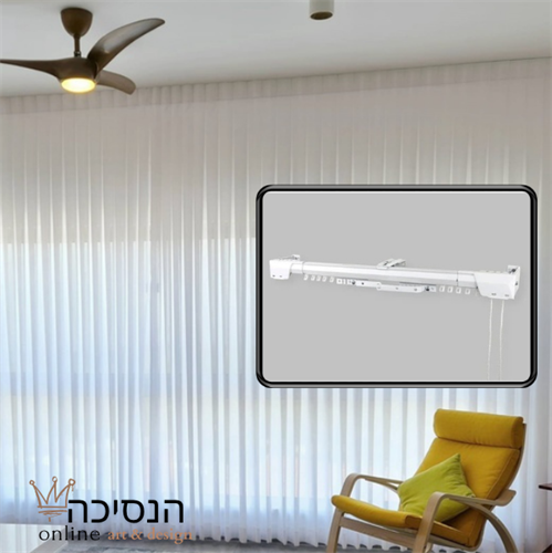 וילון פלד שטוח  בד קרפ * 3 מטר בד למטר