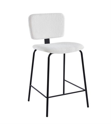 כסא בר מעוצב דגם רטרו בוקלה צבע לבן