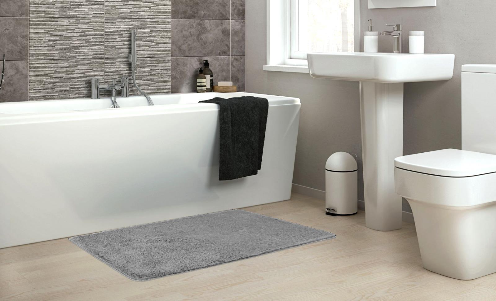 שטיח אמבטיה אפור בהיר דגם Soft סופט - נעים במיוחד!