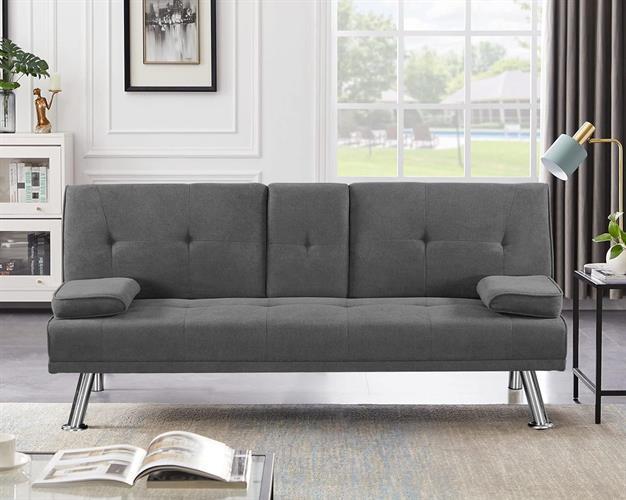 ספה  נפתחת למיטה דגם בוסטון צבע אפור*אחרון מתצוגה!*