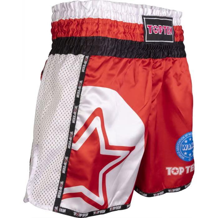 מכנס קיקבוקסינג TOP TEN WAKO Star RED