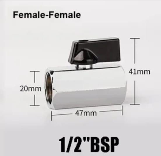 ברז מיני הברגה חצי צול נקבה דו צדדי במילימטרים ההברגה BSP 20 MM קמפינג לייף ברז מיני הברגה חצי צול נקבה דו צדדי במילימטרים ההברגה BSP 20 MM קמפינג לייף