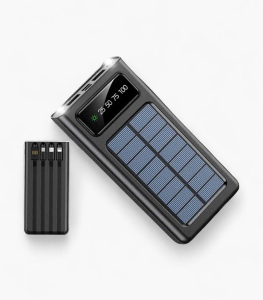 סוללת גיבוי עם טעינה סולארית פאואר בנק 10,000 מיליאמפר - טעינה מהירה