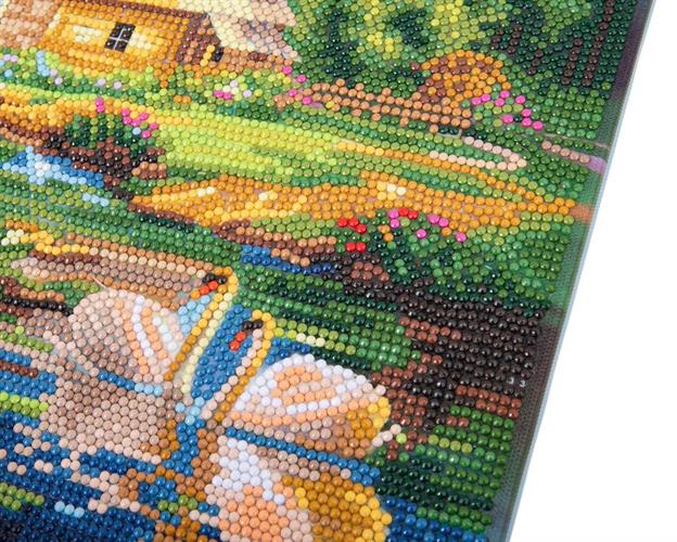 אומנות קריסטל - תמונת קנבס טחנת מים קסומה 30*30