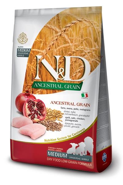 N&D אננס עוף גור כלב מדיום 12 קג Natural&Delicious