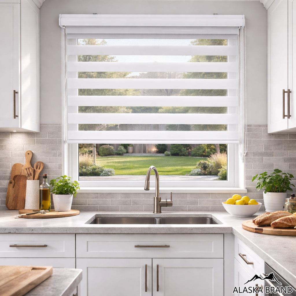 גלילה זברה לבן -  פטנט קליק