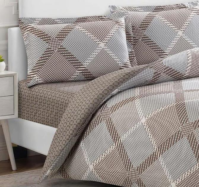 מצעי 100% כותנה רכה בצפיפות 200 חוט דגם אורבן | מבחר מידות