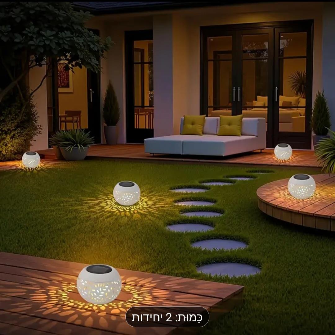 עששית סולארית דגם "LeafLight" – אור טבעי באווירה קסומה
